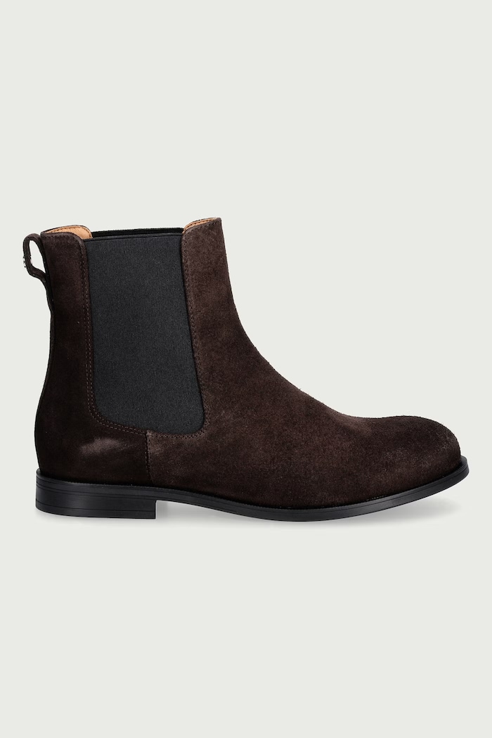 BOSS Chelsea čižmy dámske semišové Lycia 50573213.207 hnedá AW26