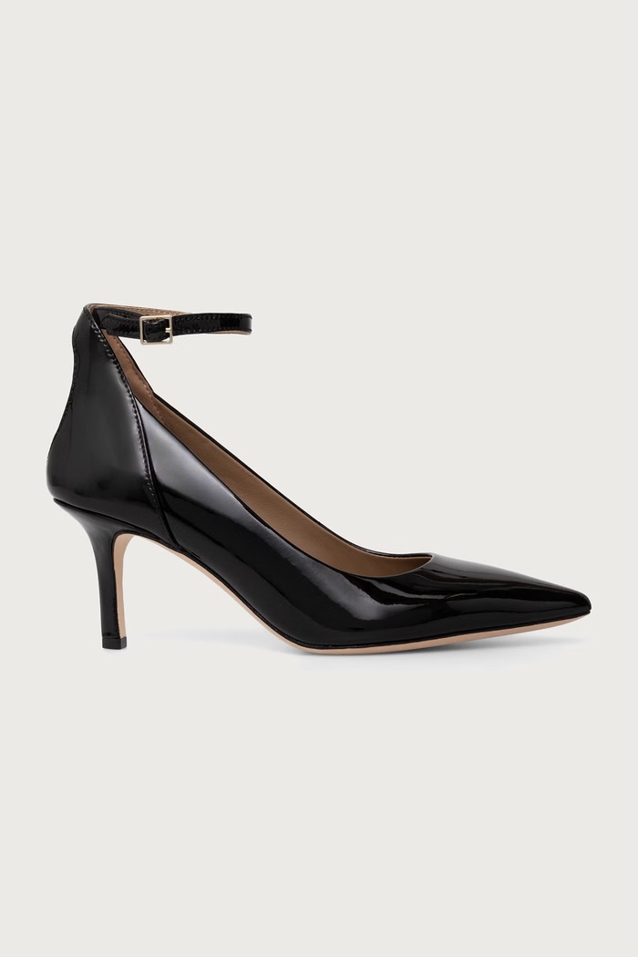 BOSS Szpilki skórzane Miah 50573113.001 czarny AW26