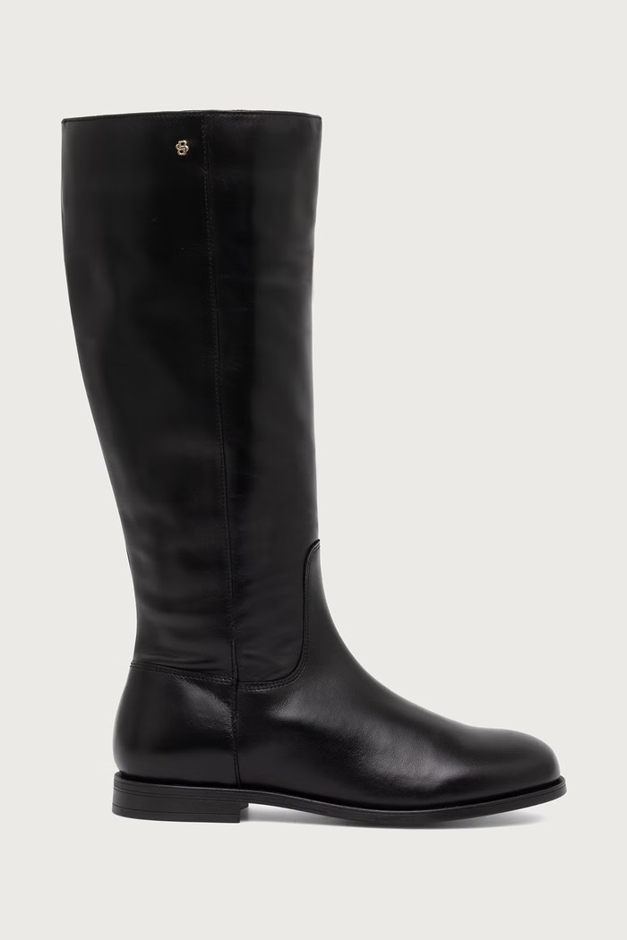 BOSS Cizme pentru femei din piele Lycia 50573088.001 negru AW26