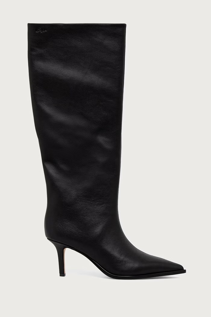 BOSS Orange Stivali su una spilla da donna in pelle Miah 50573044.001 nero AW26