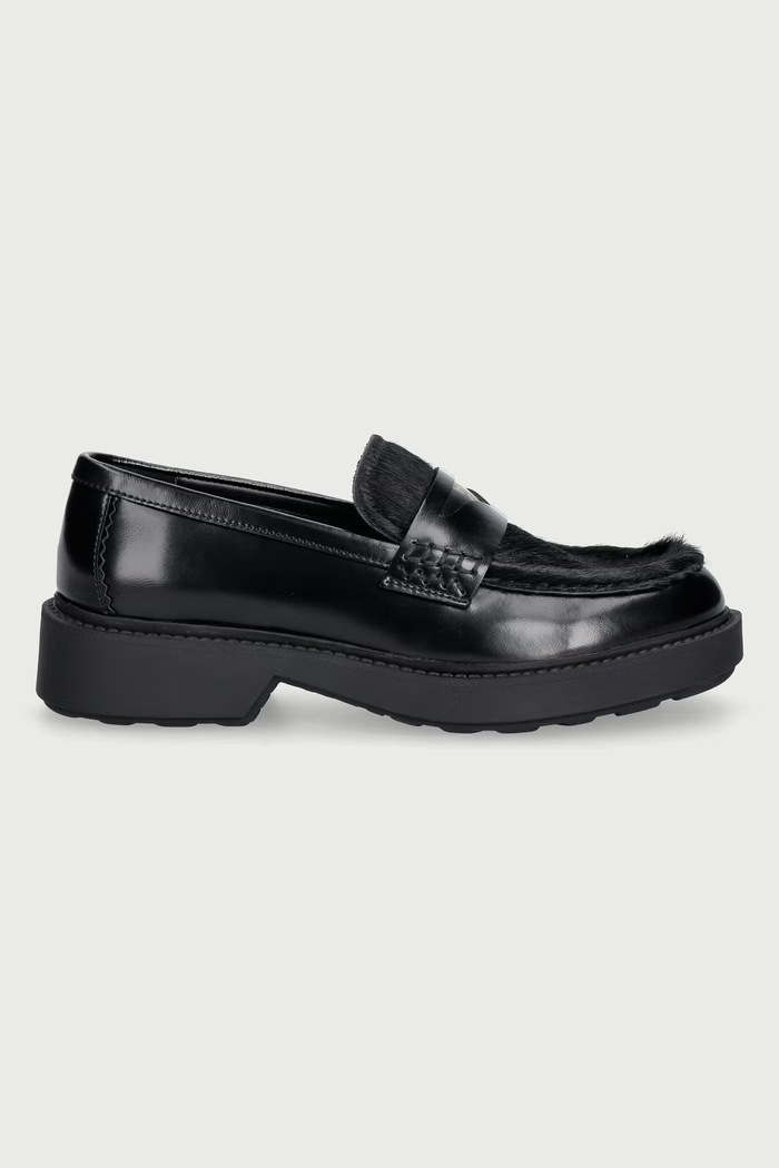 HUGO Mocasini pentru femei din piele Angey 50573778.001 negru AW26