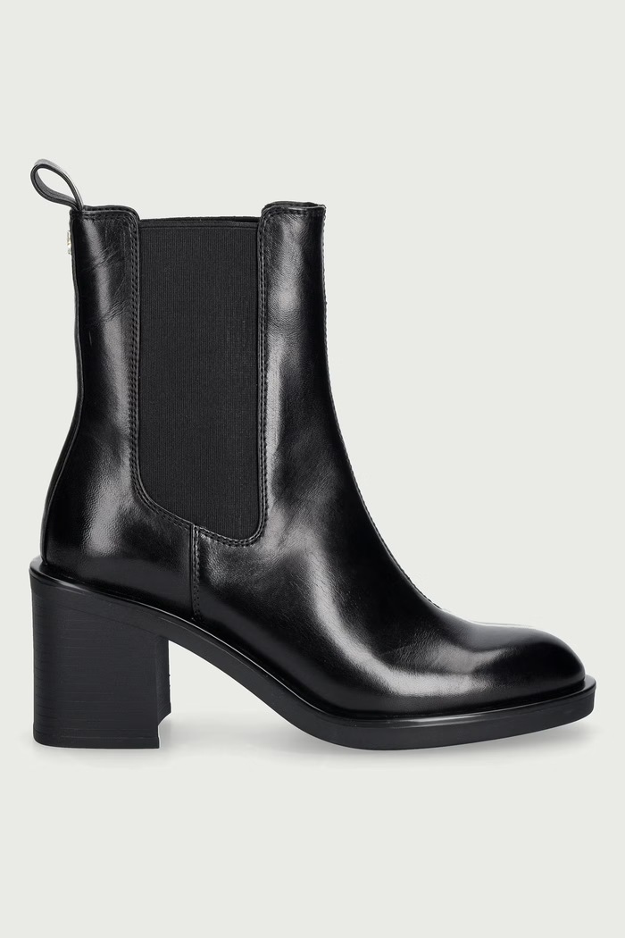 HUGO Боти дамски от кожа Nalie 50577414.001 черен AW26