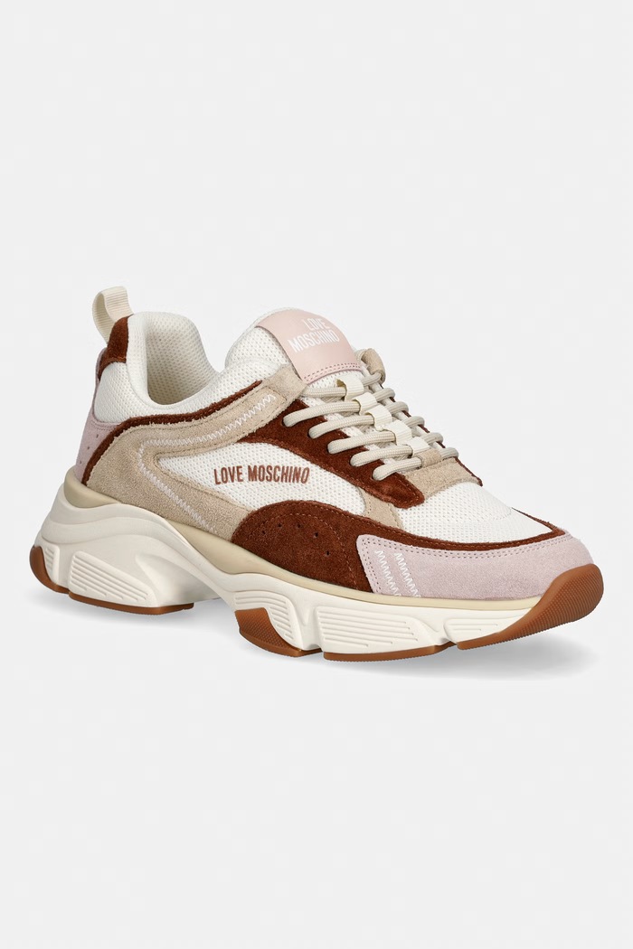 Love Moschino sneakersy damskie beżowy JA15426G1PIQN11B
