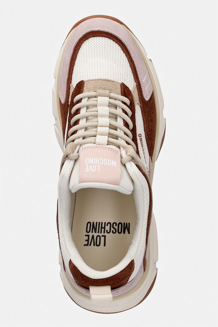 Love Moschino sneakersy damskie beżowy JA15426G1PIQN11B