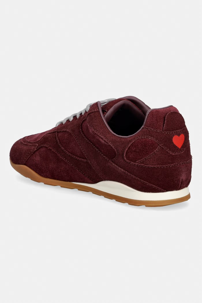 Obuwie Love Moschino sneakersy damskie zamszowe JA15352G1PIGB55A bordowy