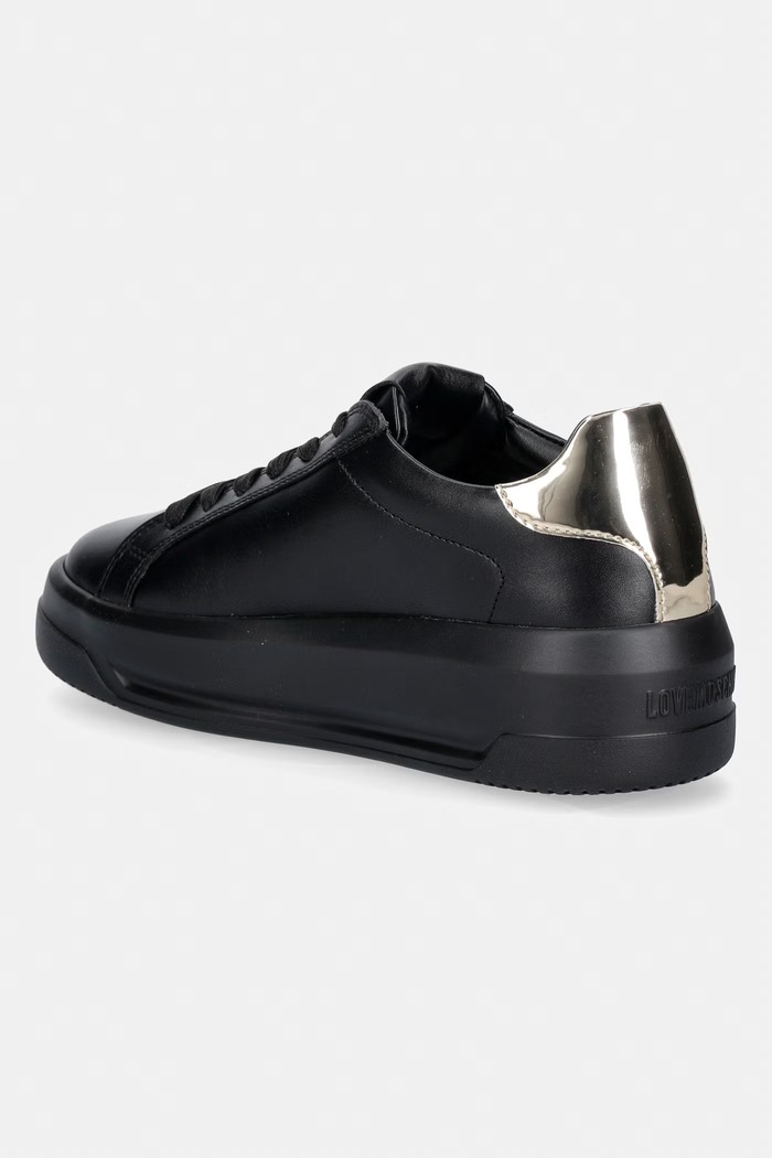 Obuwie Love Moschino sneakersy damskie skórzane JA15235G1PIAR00A czarny