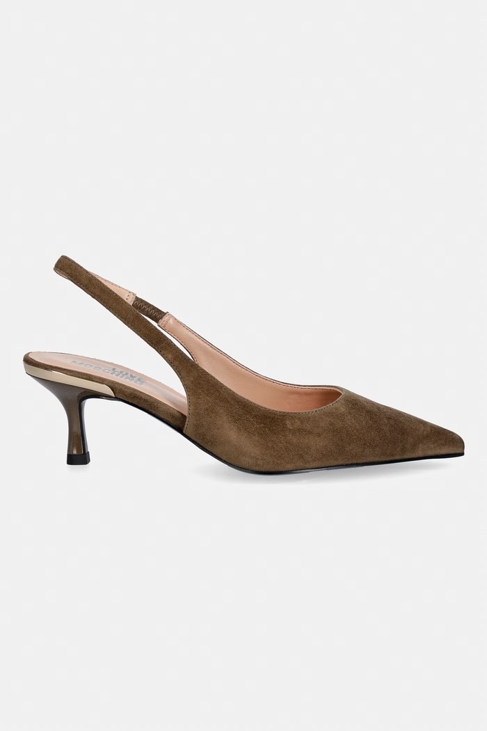 Love Moschino szpilki zamszowe JA10336G1PJA0218 zielony AW26
