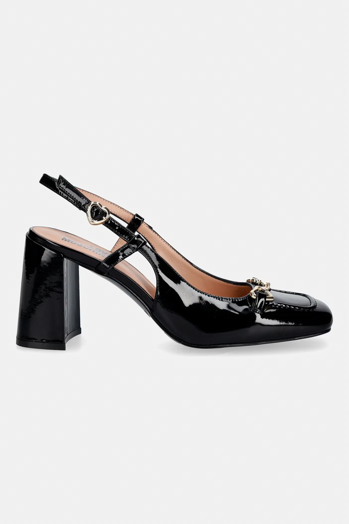 Love Moschino czółenka skórzane JA10219G1PIH0000 czarny AW26