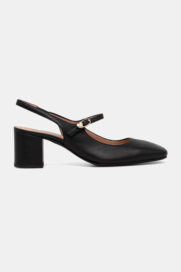 Love Moschino czółenka na słupku skórzane JA10195G1PIE0000 czarny AW26