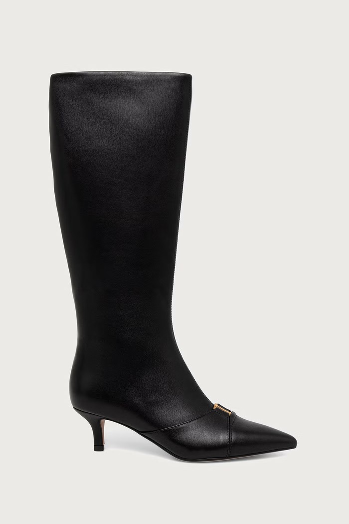 Twinset kozaki damskie skórzane 262TCP01J.00006 czarny AW26