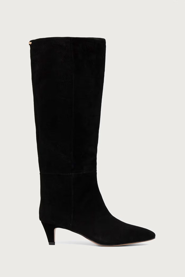 Twinset Kozaki damskie zamszowe 262TCP140.00006 czarny AW26