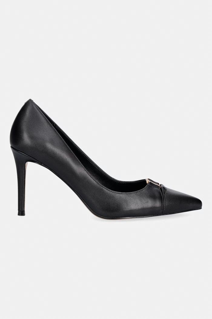 Twinset szpilki skórzane 262TCP01A.00006 czarny AW26