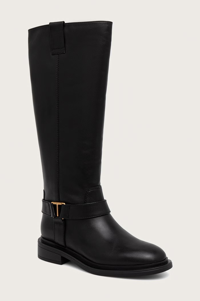 Twinset kozaki damskie skórzane czarny 262TCP024.00006
