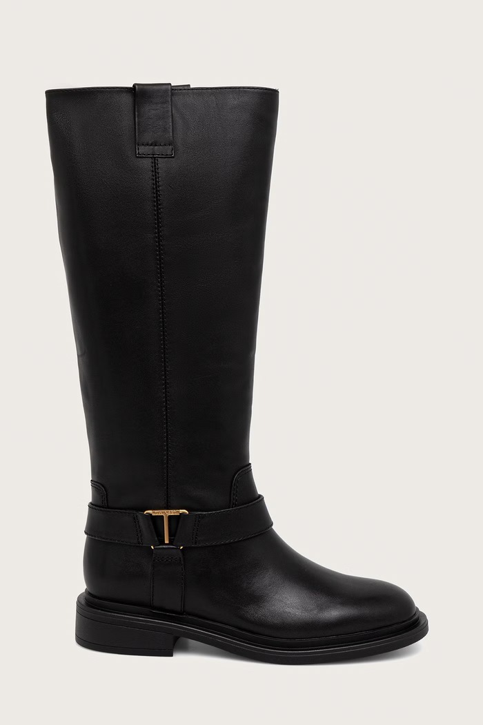 Twinset kozaki damskie skórzane 262TCP024.00006 czarny AW26