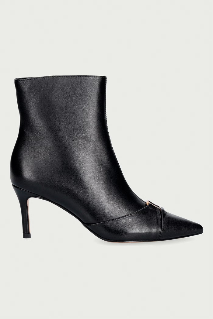 Twinset Botki damskie skórzane 262TCP01E.00006 czarny AW26