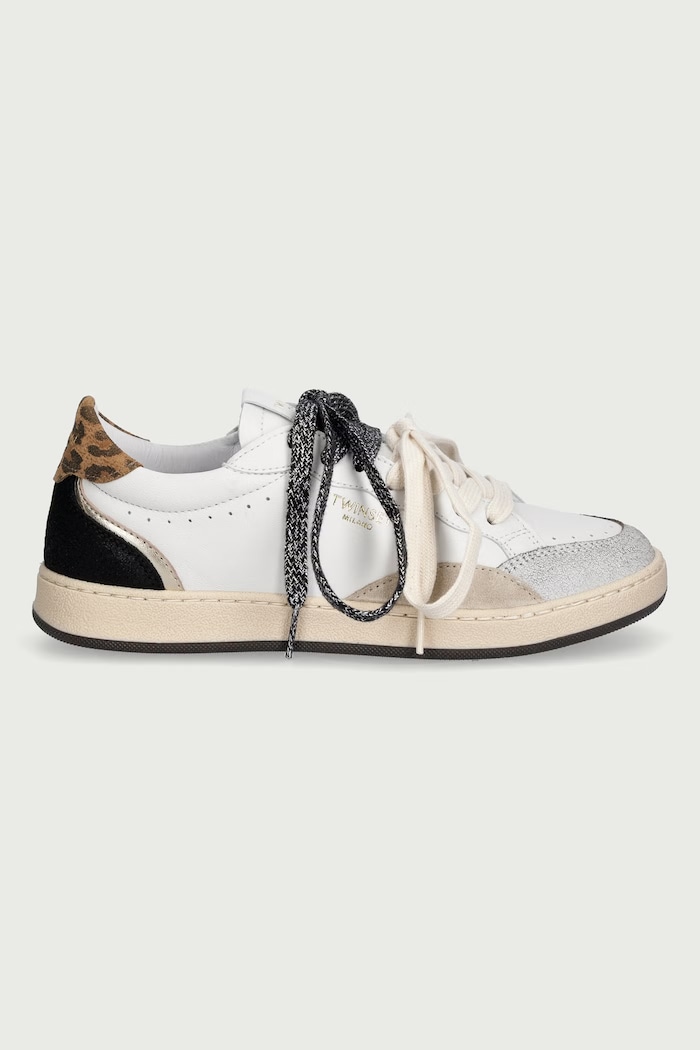 Twinset Sneakersy damskie skórzane 262TCP098.13711 biały AW26