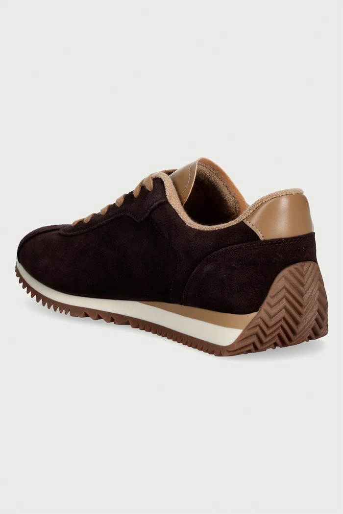 Παπούτσια MICHAEL Michael Kors Rhodes Trainer sneakers γυναικεία σουέτ 43F5RHFS1S.240 καφέ