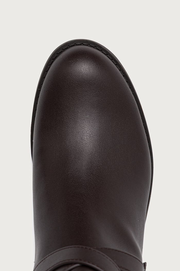 Μπότες με ίσιο τακούνι Γυναικείες Rachel Flat Boot MICHAEL Michael Kors 40F6RCFB5L.251 καφέ