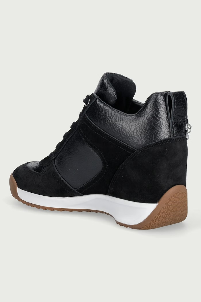 Obuća MICHAEL Michael Kors Nikko S2 Wedge Trainer Tenisice za žene od kože 43F6NKFS3L.001 crna