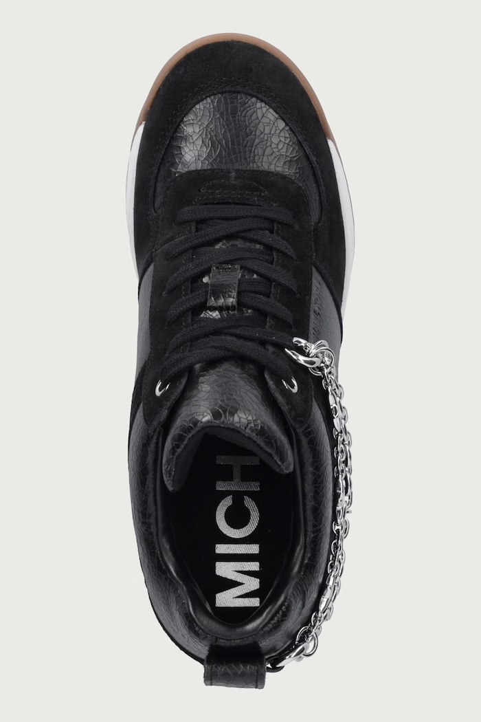 Nikko S2 Wedge Trainer Tenisice za žene od kože MICHAEL Michael Kors 43F6NKFS3L.001 crna