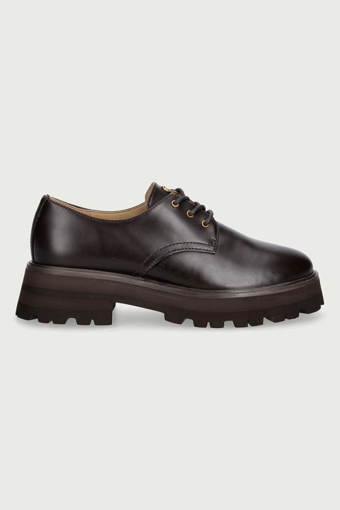MICHAEL Michael Kors Cipele za žene od kože Lowen Lace Up 40F6LWFS1L.251 smeđa AW26