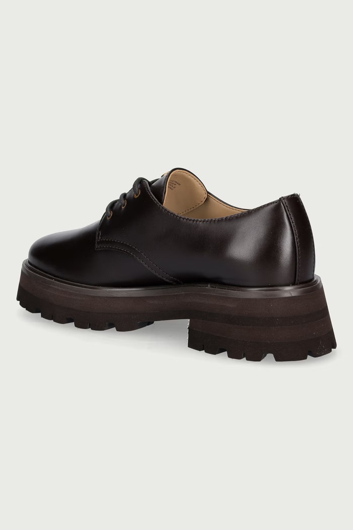 Obuća MICHAEL Michael Kors Cipele za žene od kože Lowen Lace Up 40F6LWFS1L.251 smeđa