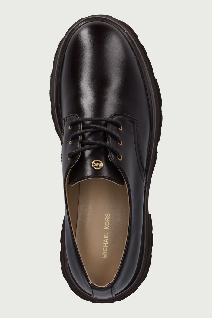 Cipele za žene od kože Lowen Lace Up MICHAEL Michael Kors 40F6LWFS1L.251 smeđa