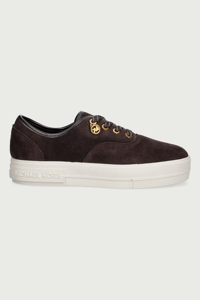 MICHAEL Michael Kors Lindsey Lace Up sneakers γυναικεία σουέτ 43F6LDFS1S.251 καφέ AW26