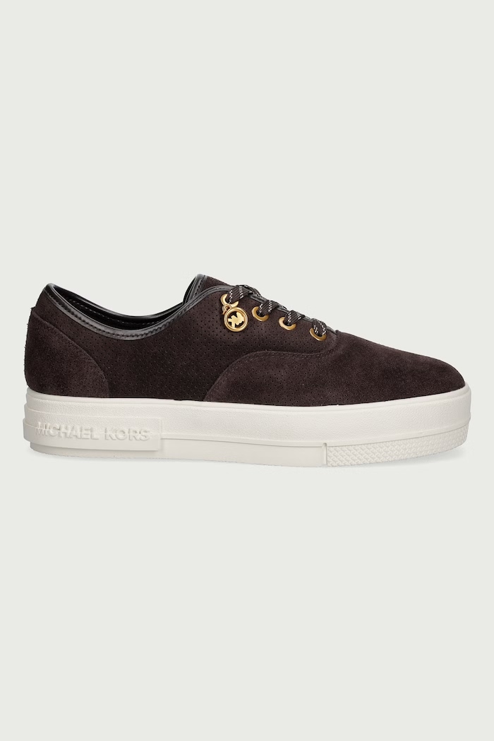 MICHAEL Michael Kors Lindsey Lace Up sneakers γυναικεία σουέτ 43F6LDFS1S.251 καφέ AW26