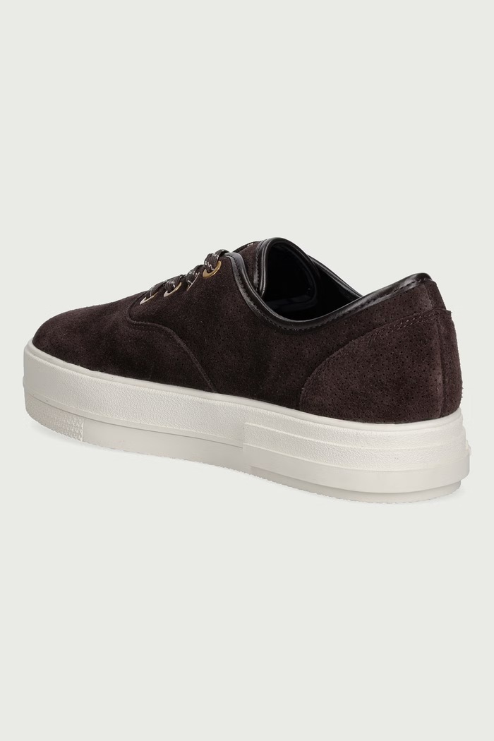 Παπούτσια MICHAEL Michael Kors Lindsey Lace Up sneakers γυναικεία σουέτ 43F6LDFS1S.251 καφέ