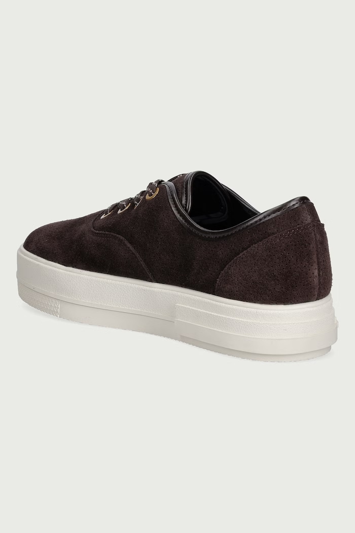 Παπούτσια MICHAEL Michael Kors Lindsey Lace Up sneakers γυναικεία σουέτ 43F6LDFS1S.251 καφέ