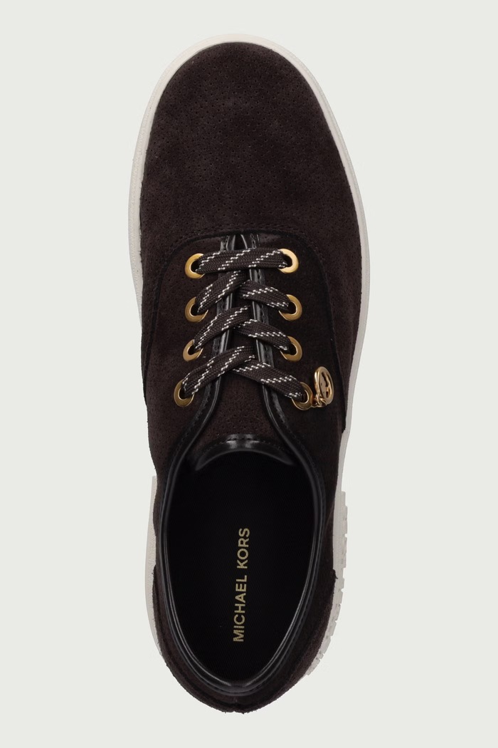 Lindsey Lace Up sneakers γυναικεία σουέτ MICHAEL Michael Kors 43F6LDFS1S.251 καφέ