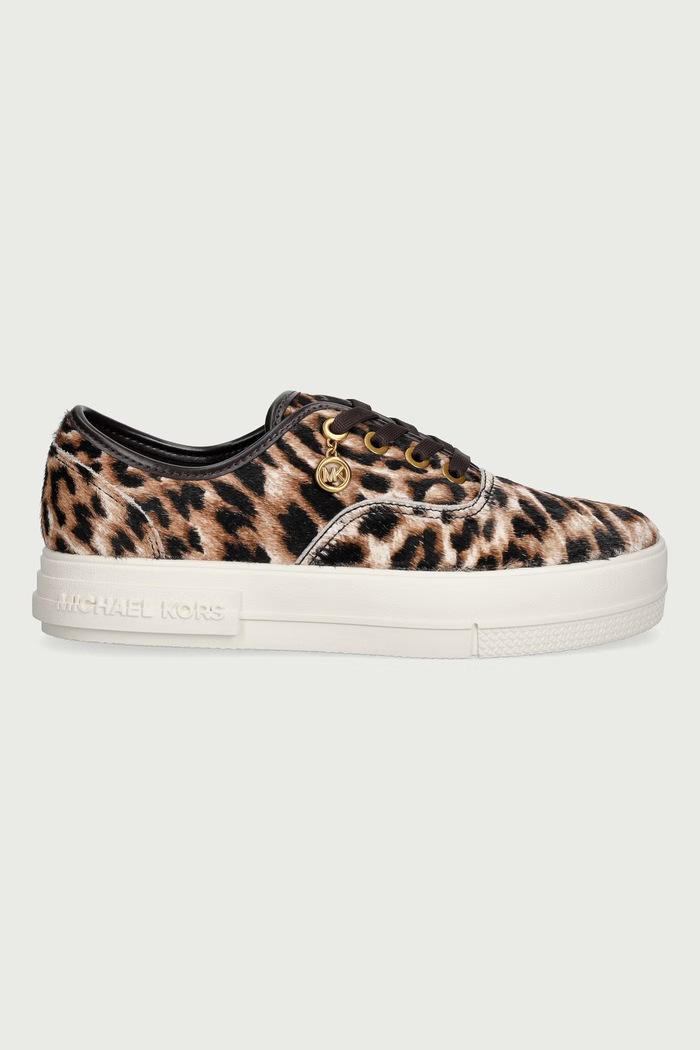 MICHAEL Michael Kors Lindsey Lace Up sneakers γυναικεία δερμάτινα 43F6LDFS1H.284 μπεζ AW26
