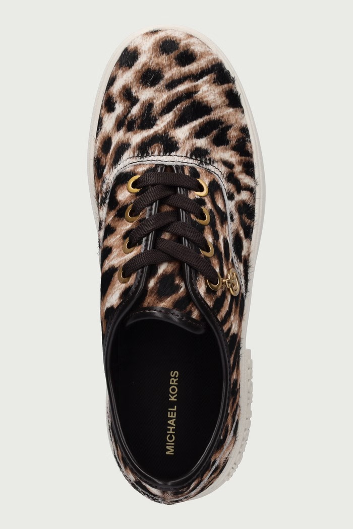 Lindsey Lace Up sneakers γυναικεία δερμάτινα MICHAEL Michael Kors 43F6LDFS1H.284 μπεζ