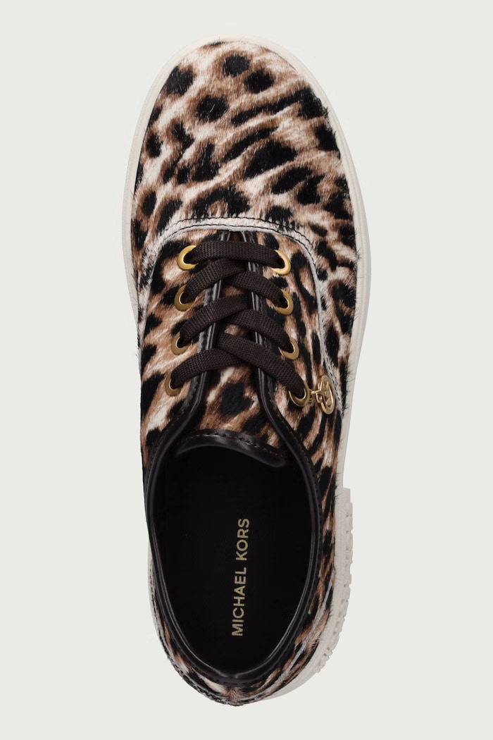Lindsey Lace Up sneakers γυναικεία δερμάτινα MICHAEL Michael Kors 43F6LDFS1H.284 μπεζ