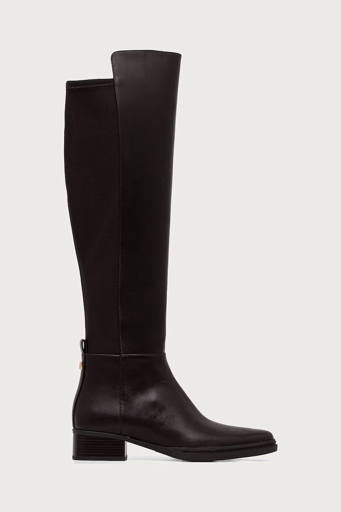 MICHAEL Michael Kors Μπότες Γυναικείες δερμάτινες Lex Boot 40F6LXMB5L.251 καφέ AW26