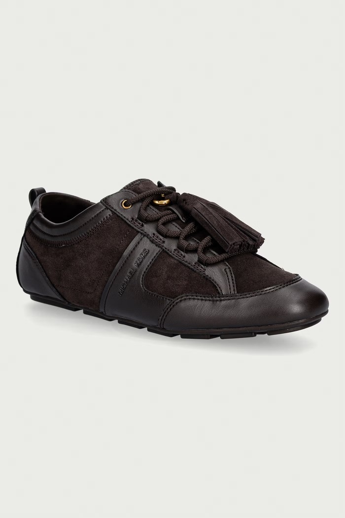 MICHAEL Michael Kors Keely Trainer sneakers γυναικεία δερμάτινα καφέ 43F6KLFS2S.251
