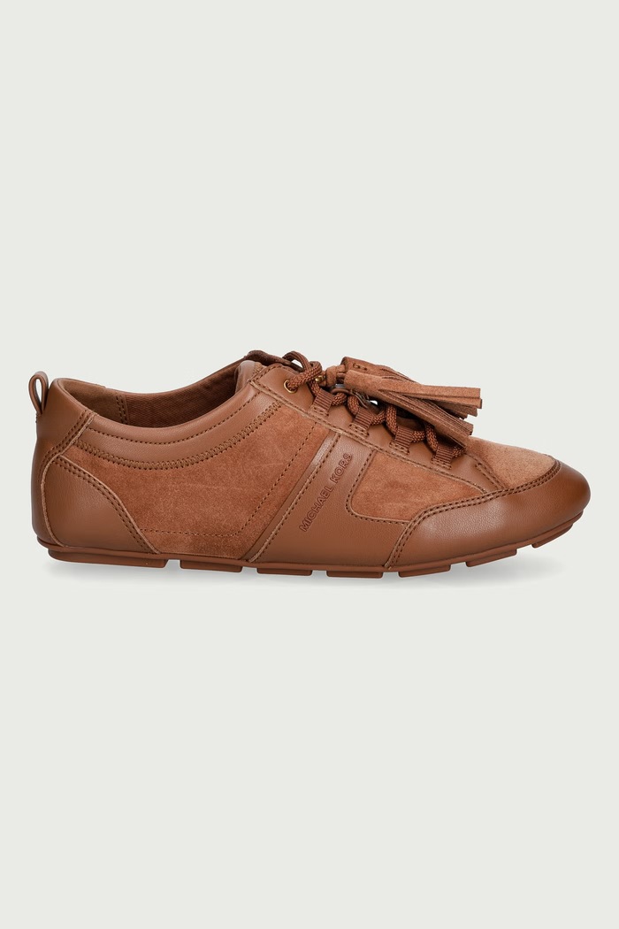MICHAEL Michael Kors Keely Trainer sneakers dámske kožené 43F6KLFS2S.230 hnedá AW26