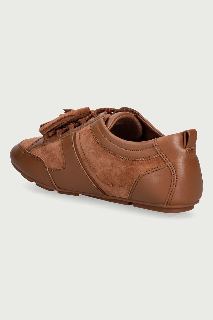 Obuv MICHAEL Michael Kors Keely Trainer sneakers dámske kožené 43F6KLFS2S.230 hnedá
