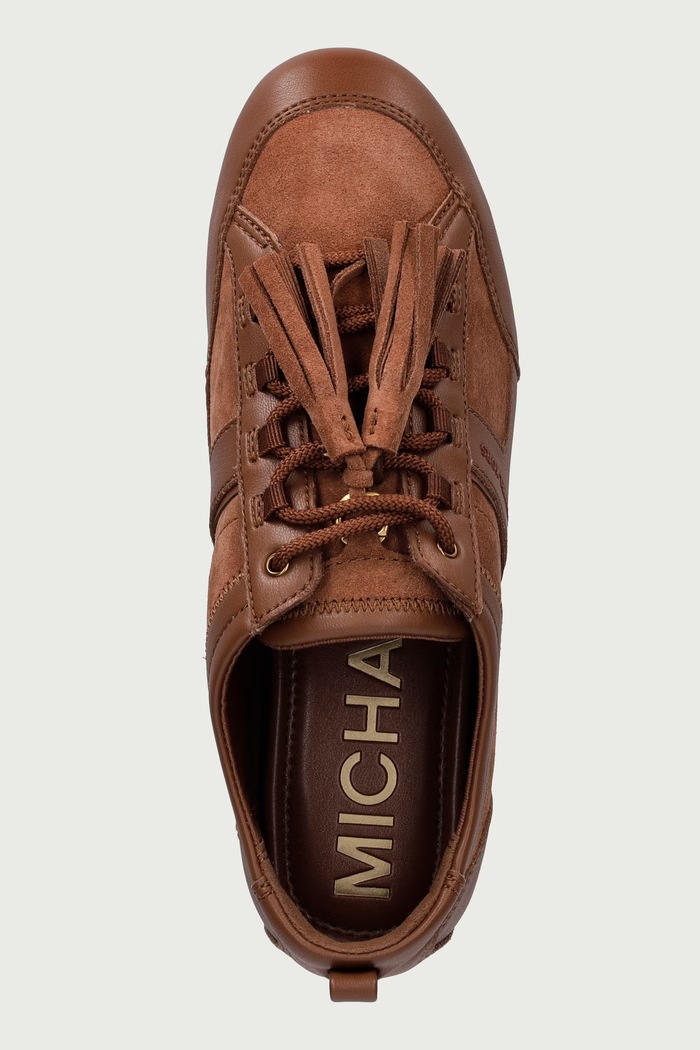 Keely Trainer sneakers dámske kožené MICHAEL Michael Kors 43F6KLFS2S.230 hnedá
