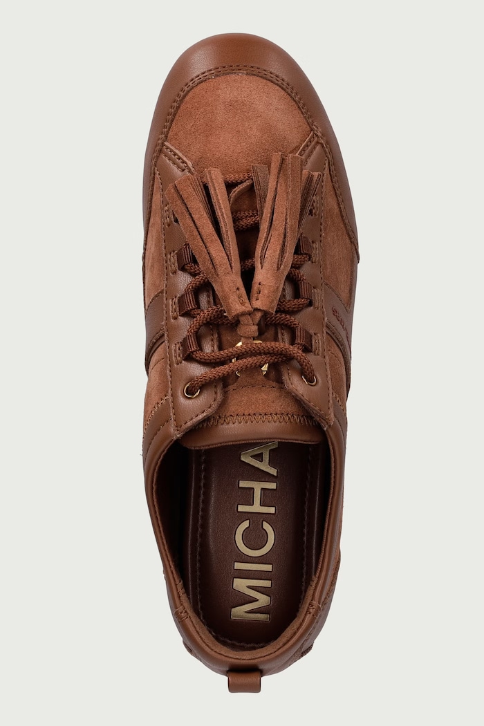Keely Trainer sneakers boty dámské kožené MICHAEL Michael Kors 43F6KLFS2S.230 hnědá