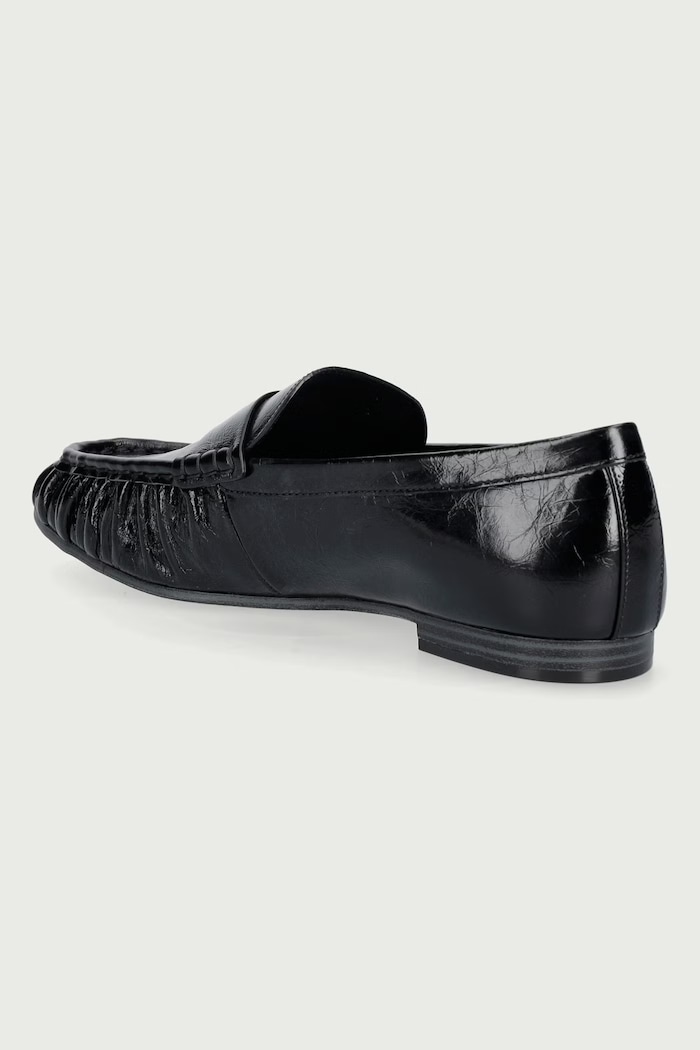 Obuća MICHAEL Michael Kors Mokasinke za žene od kože Jennings Ruched Loafer 40F6JNFP3L.001 crna