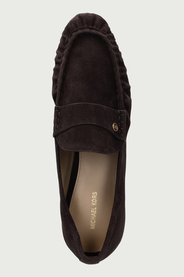Mokasíny dámske nubukové Jennings Ruched Loafer MICHAEL Michael Kors 40F6JNFP2S.251 hnedá