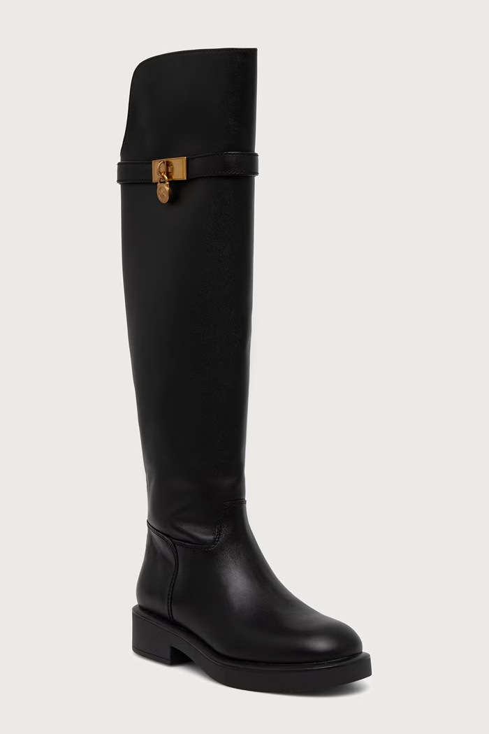 MICHAEL Michael Kors Čižmy dámske kožené Hamilton Moderne Boot čierna 40F6HAFB7L.001