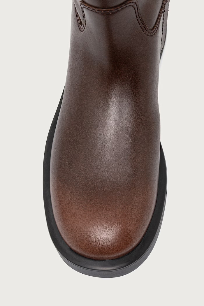 Čižmy dámske kožené Hamilton Moderne Boot MICHAEL Michael Kors 40F6HAFB5L.230 hnedá