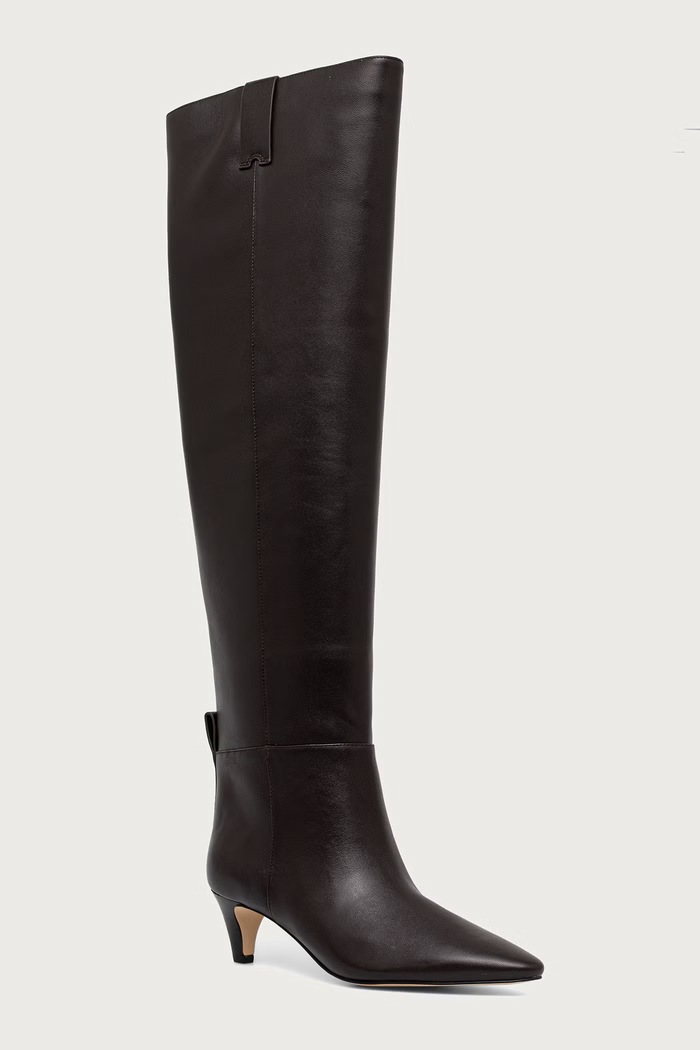 MICHAEL Michael Kors Μπότες Γυναικείες δερμάτινες Daniela Kitten Boot καφέ 40F6DNMB5L.251
