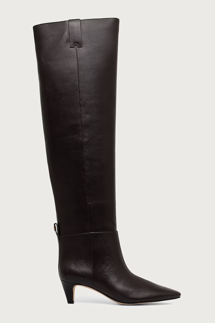 MICHAEL Michael Kors Μπότες Γυναικείες δερμάτινες Daniela Kitten Boot 40F6DNMB5L.251 καφέ AW26