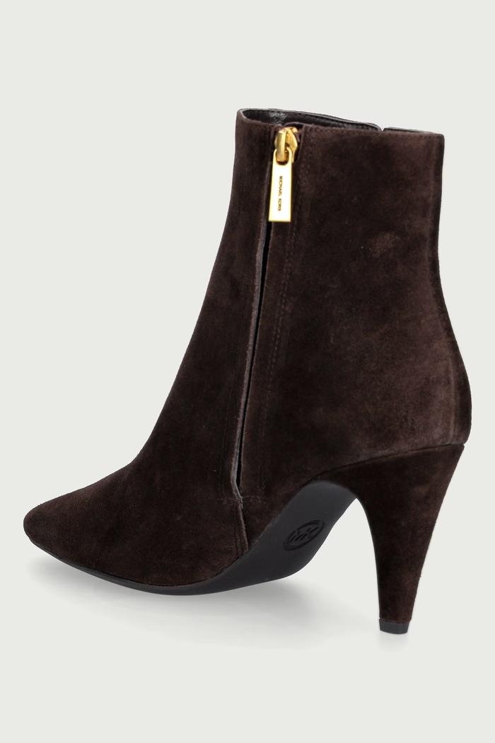 Obuv MICHAEL Michael Kors Členkové čižmy dámske semišové Daniela Heeled Bootie 40F6DNME6S.251 hnedá