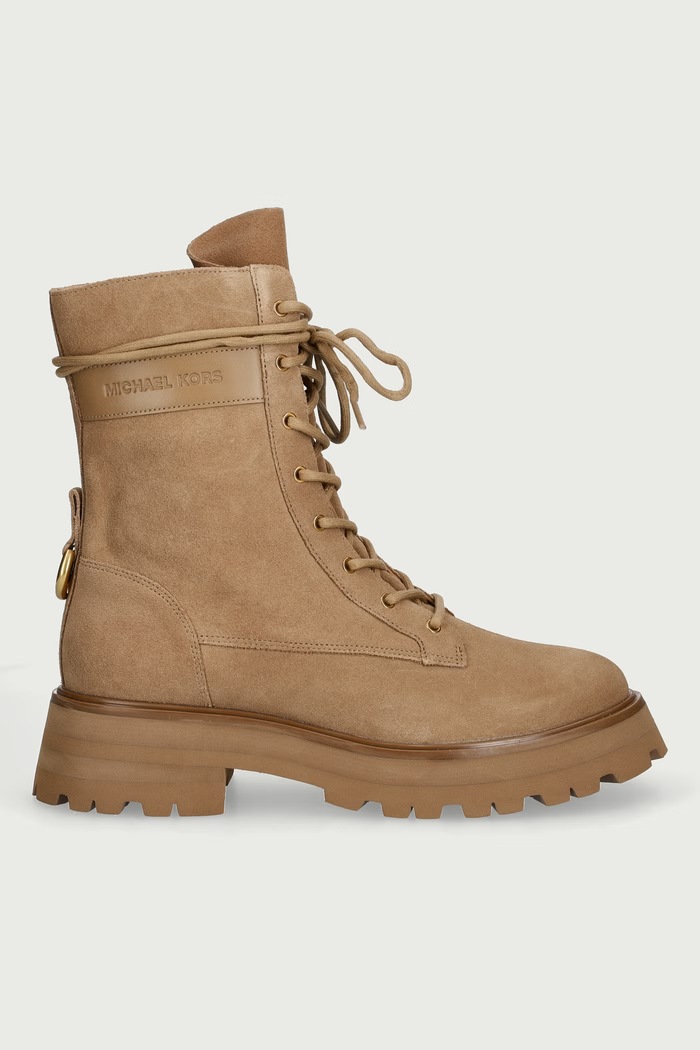 MICHAEL Michael Kors Workery dámske semišové Caleb Lug Bootie 40F6CBFE5S.243 béžová AW26