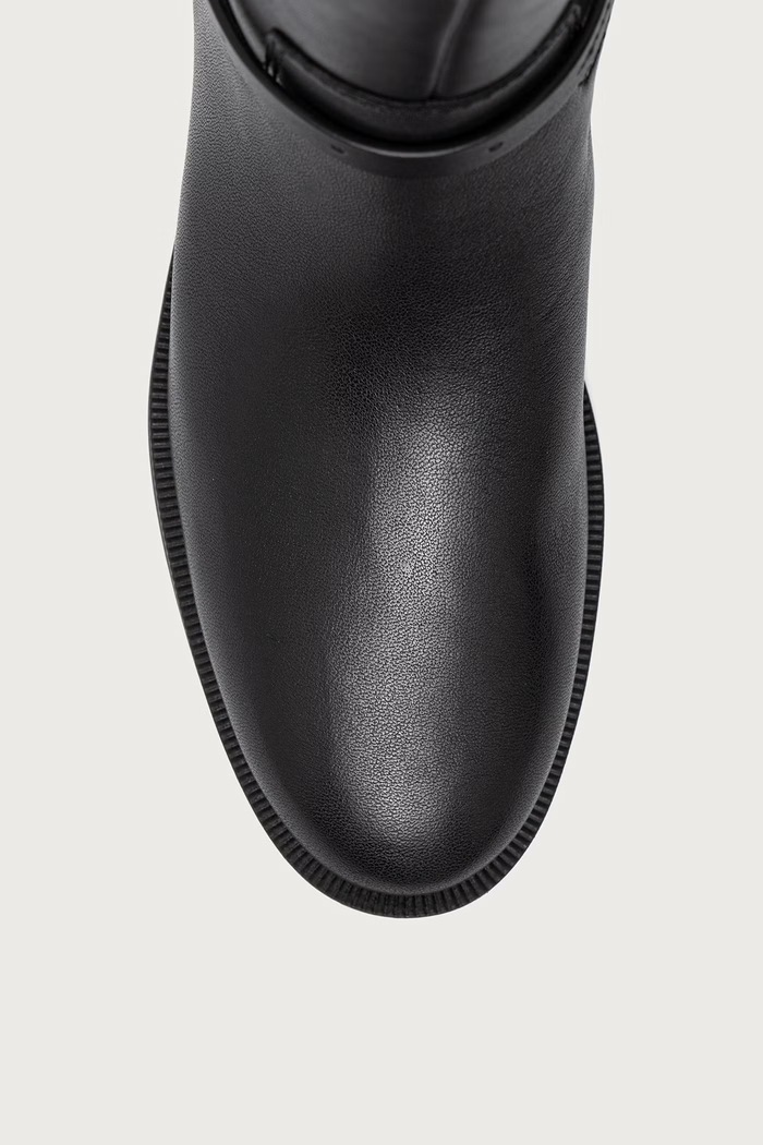 Kozaki damskie skórzane Beverly Flat Boot MICHAEL Michael Kors czarny 40F6BVFB5L.001